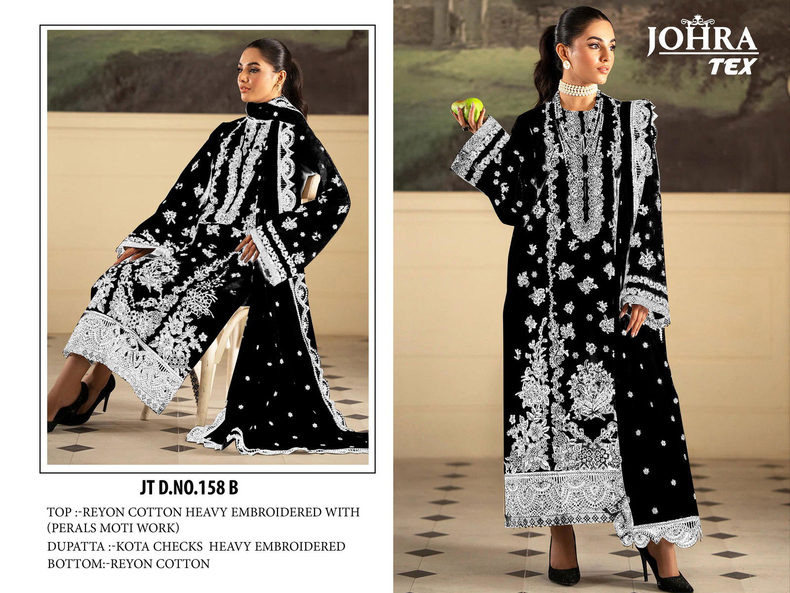 Tex 158 A And B by Johra Embroidered Pakistani Salwar Kameez